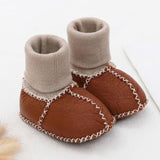 Angelodini Cozy Fleece-Lined Winter First Walker Shoes | Soft Sole Non-Slip Cotton Shoes for Boys and Girls - Angelodini