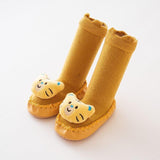 Thick Winter Baby Socks with Cartoon Animal Designs, Non-Slip Soles, Long Cuffs for Toddlers Learning to Walk. 😊 - Angelodini