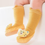 Thick Winter Baby Socks with Cartoon Animal Designs, Non-Slip Soles, Long Cuffs for Toddlers Learning to Walk. 😊 - Angelodini