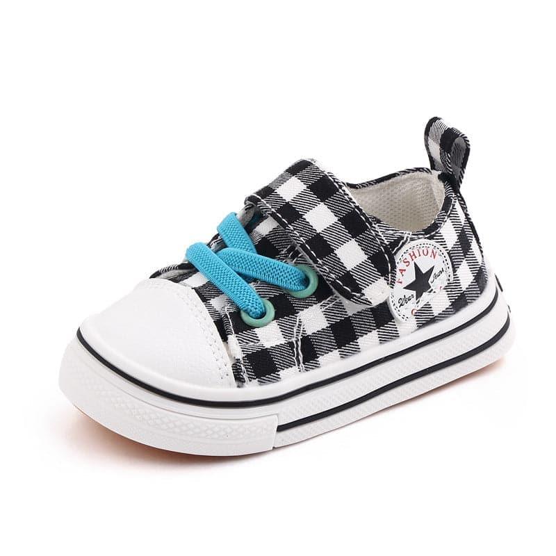 Angelodini Velcro Checkered Classic Toddler Shoes | Soft Sole First Walkers - Angelodini