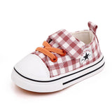 Angelodini Velcro Checkered Classic Toddler Shoes | Soft Sole First Walkers - Angelodini