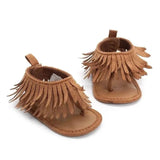 Baby Girls Tassel Sequin Sandal Shoes - Angelodini