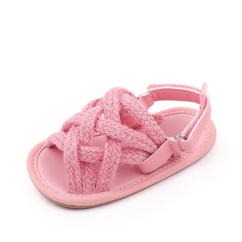 Baby Sandals Simple Hemp Rope Open-toe Sandals for Toddlers - Angelodini