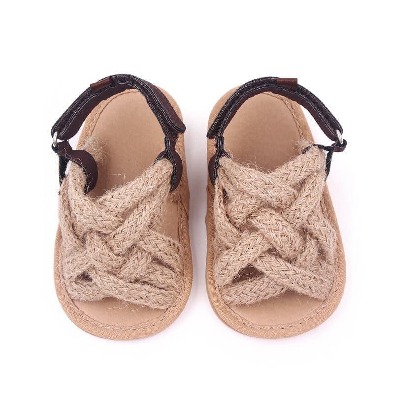 Baby Sandals Simple Hemp Rope Open-toe Sandals for Toddlers - Angelodini