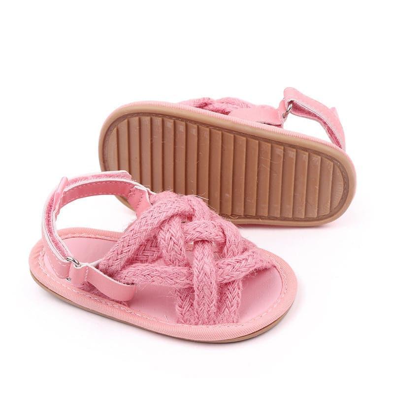 Baby Sandals Simple Hemp Rope Open-toe Sandals for Toddlers - Angelodini