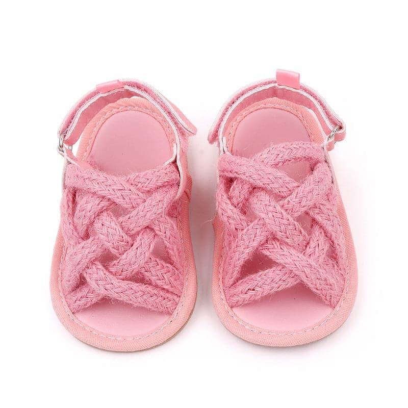 Baby Sandals Simple Hemp Rope Open-toe Sandals for Toddlers - Angelodini