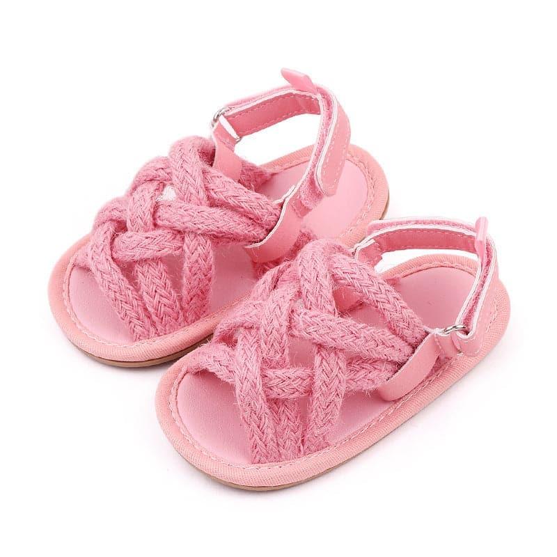 Baby Sandals Simple Hemp Rope Open-toe Sandals for Toddlers - Angelodini