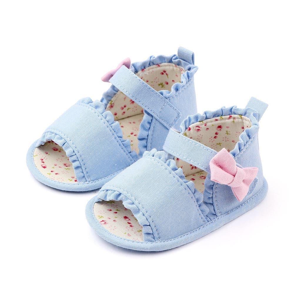 Bow Baby Soft Sole Anti Slip Toddler Shoes Marry Jane Lace Baby Shoes Baby Sandals - Angelodini