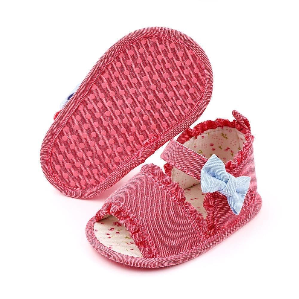 Bow Baby Soft Sole Anti Slip Toddler Shoes Marry Jane Lace Baby Shoes Baby Sandals - Angelodini