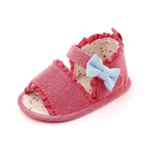 Bow Baby Soft Sole Anti Slip Toddler Shoes Marry Jane Lace Baby Shoes Baby Sandals - Angelodini