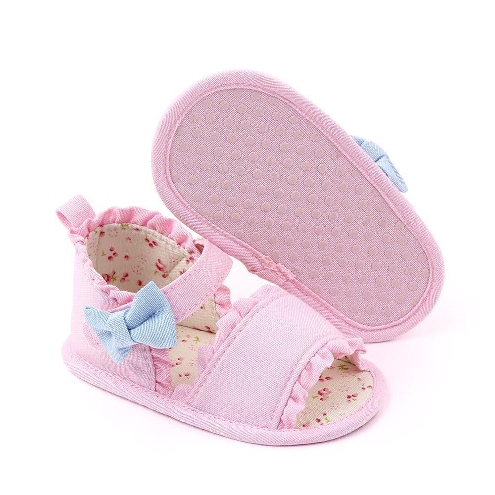 Bow Baby Soft Sole Anti Slip Toddler Shoes Marry Jane Lace Baby Shoes Baby Sandals - Angelodini