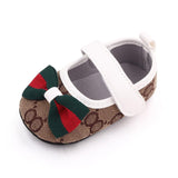 Bow Velcro Print Marry Jane Toddler Shoes - Angelodini