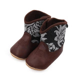 Cow boy Baby Boots Soft Bottom Non-slip Leather Toddler Shoes - Angelodini