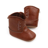 Cow boy Baby Boots Soft Bottom Non-slip Leather Toddler Shoes - Angelodini