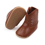 Cow boy Baby Boots Soft Bottom Non-slip Leather Toddler Shoes - Angelodini