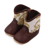 Cow boy Baby Boots Soft Bottom Non-slip Leather Toddler Shoes - Angelodini