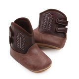 Cow boy Baby Boots Soft Bottom Non-slip Leather Toddler Shoes - Angelodini