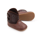 Cow boy Baby Boots Soft Bottom Non-slip Leather Toddler Shoes - Angelodini