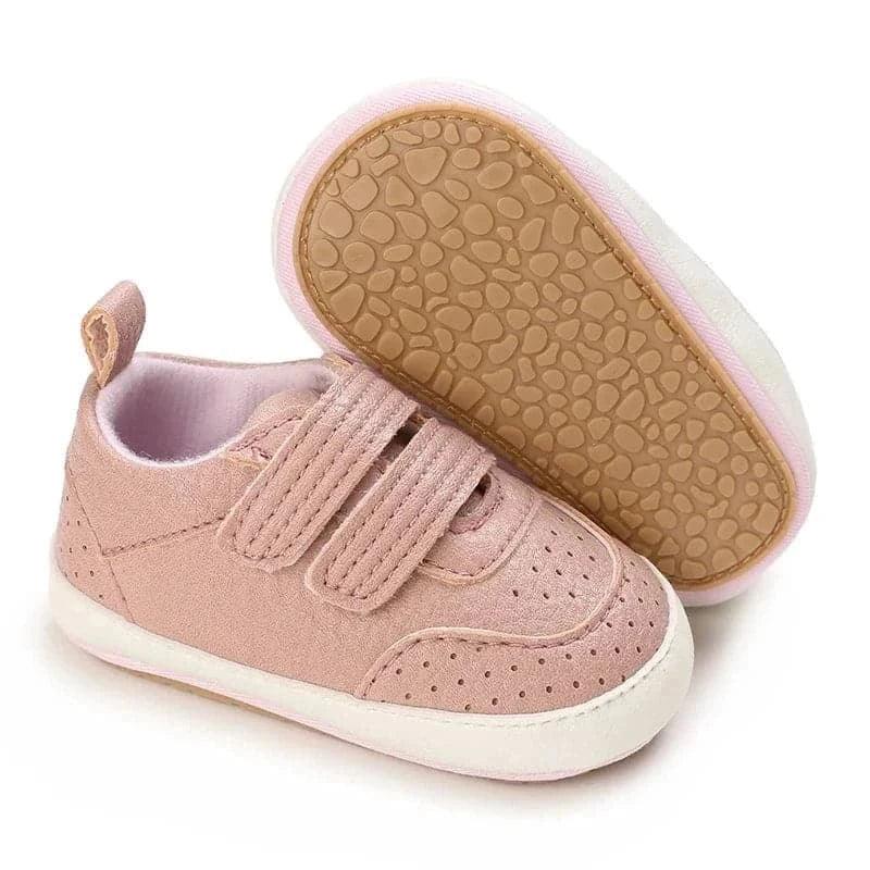 Cute Newborn Kid Causal Sneakers Soft Sole Crib Shoes - Angelodini