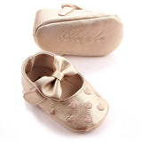 Embroidered Love Heart & Bow Tie Mary Jane Toddler Shoes - Angelodini