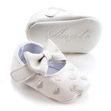 Embroidered Love Heart & Bow Tie Mary Jane Toddler Shoes - Angelodini