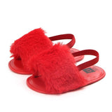 Fluffy PU Baby Sandals - Angelodini