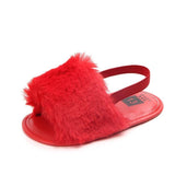 Fluffy PU Baby Sandals - Angelodini