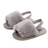 Fluffy PU Baby Sandals - Angelodini