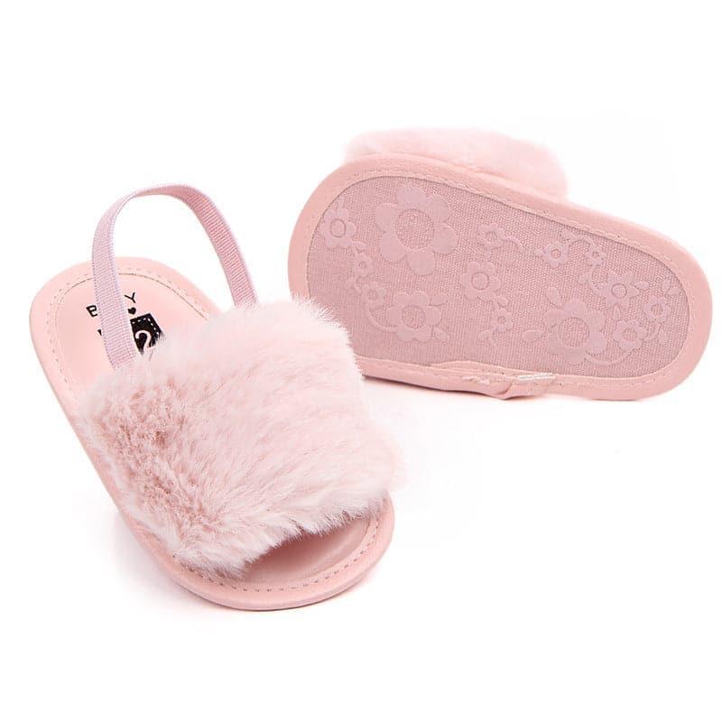 Fluffy PU Baby Sandals - Angelodini