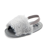 Fluffy PU Baby Sandals - Angelodini