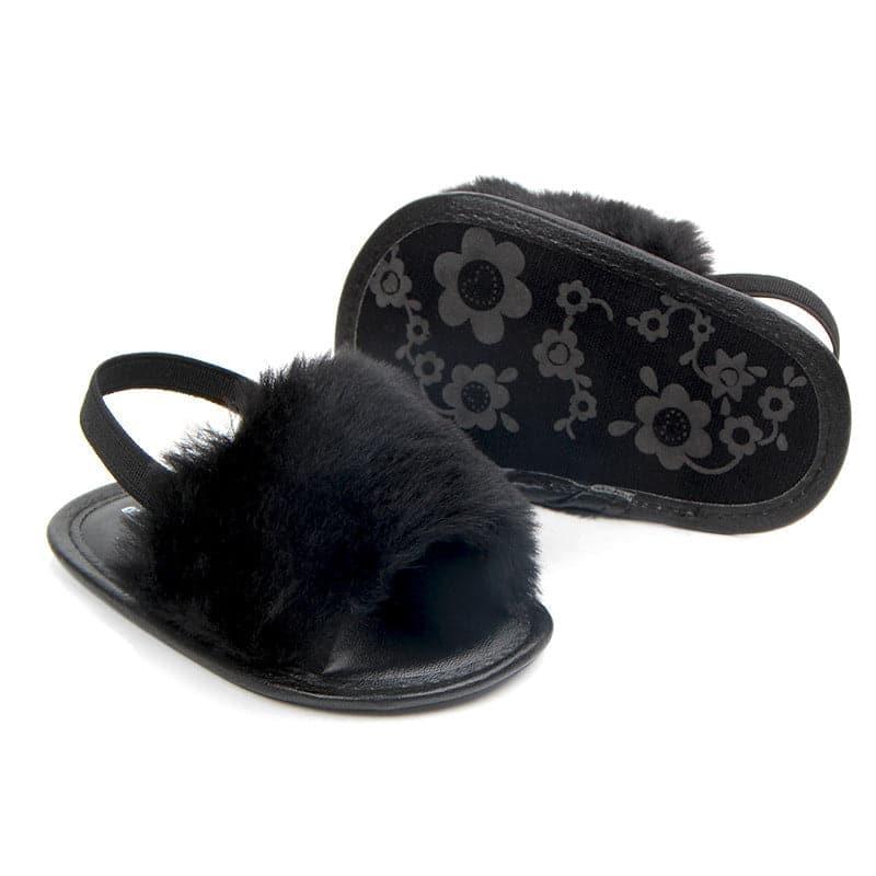 Fluffy PU Baby Sandals - Angelodini