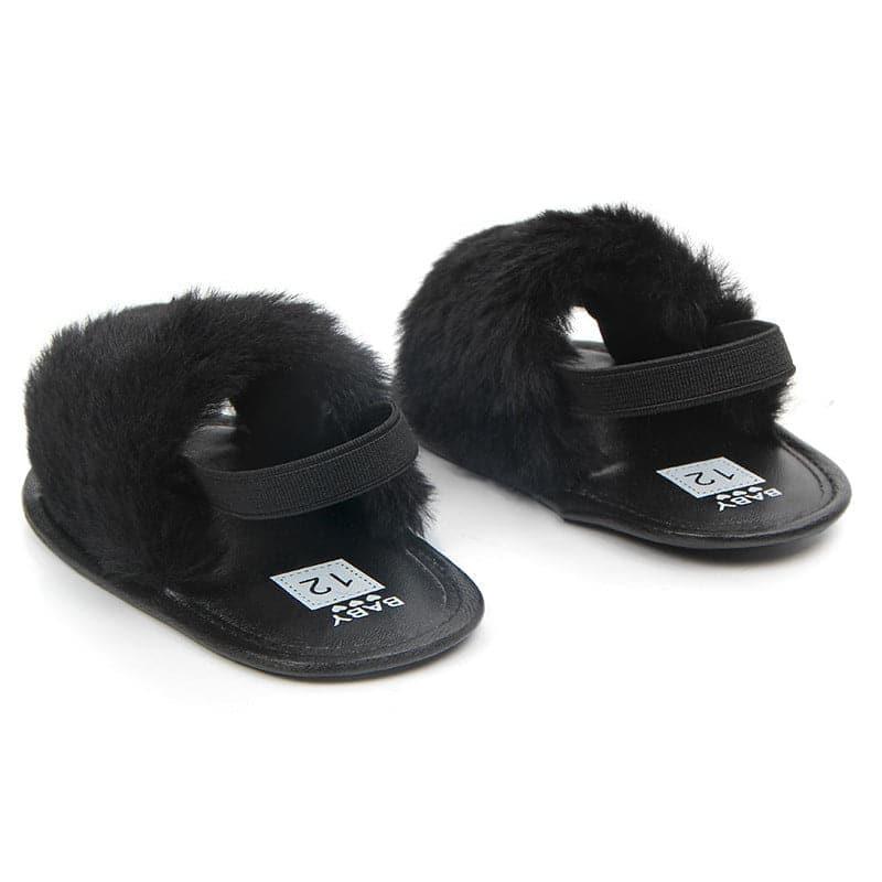 Fluffy PU Baby Sandals - Angelodini