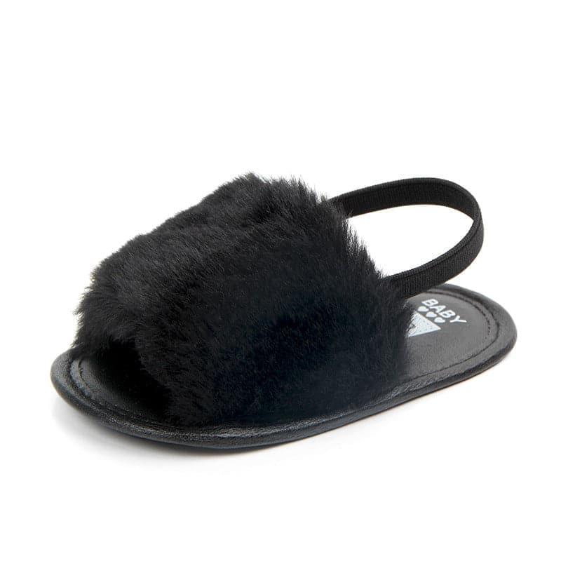 Fluffy PU Baby Sandals - Angelodini