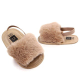 Fluffy PU Baby Sandals - Angelodini