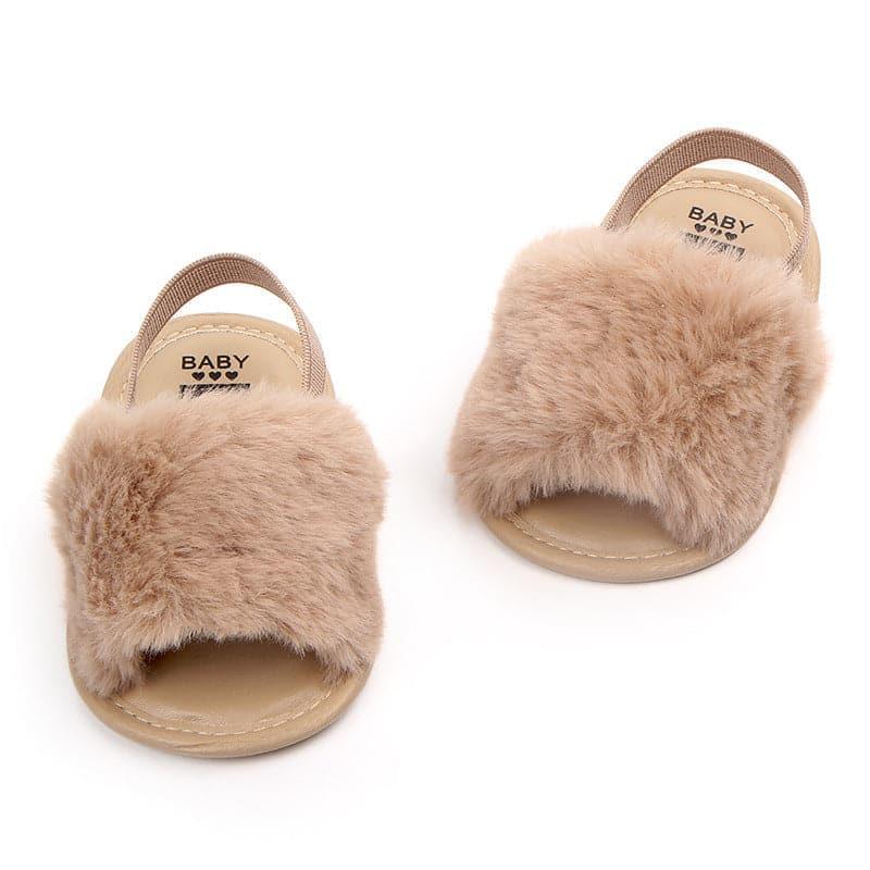 Fluffy PU Baby Sandals - Angelodini