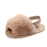 Fluffy PU Baby Sandals - Angelodini