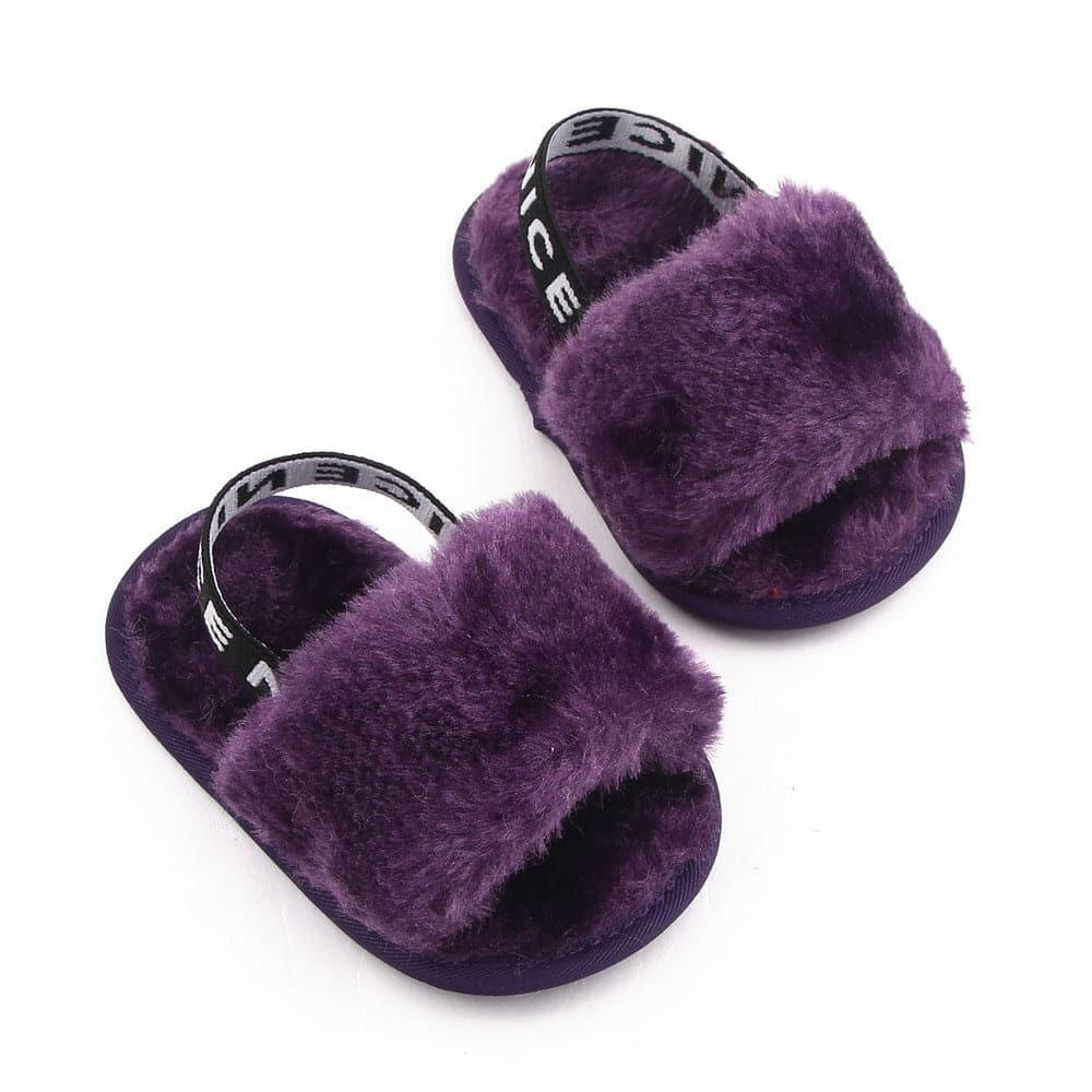 Fluffy PU Baby Sandals - Angelodini