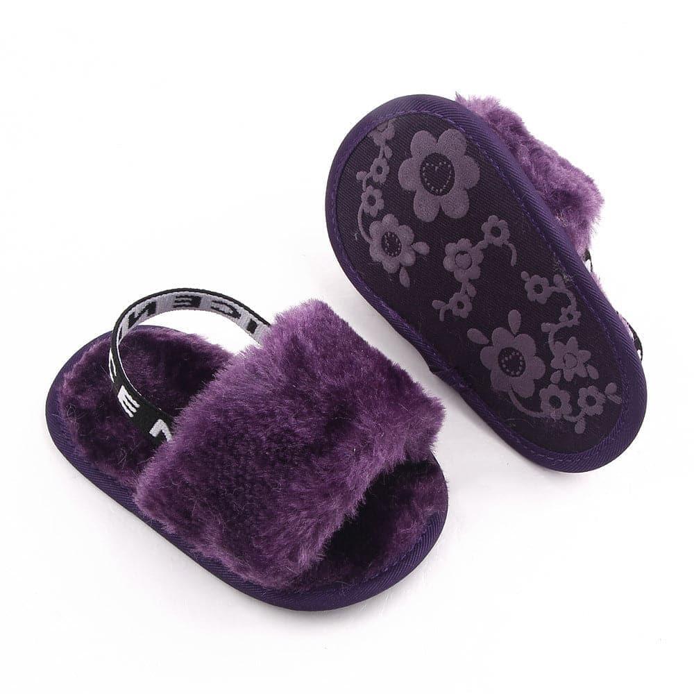 Fluffy PU Baby Sandals - Angelodini