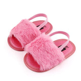 Fluffy PU Baby Sandals - Angelodini