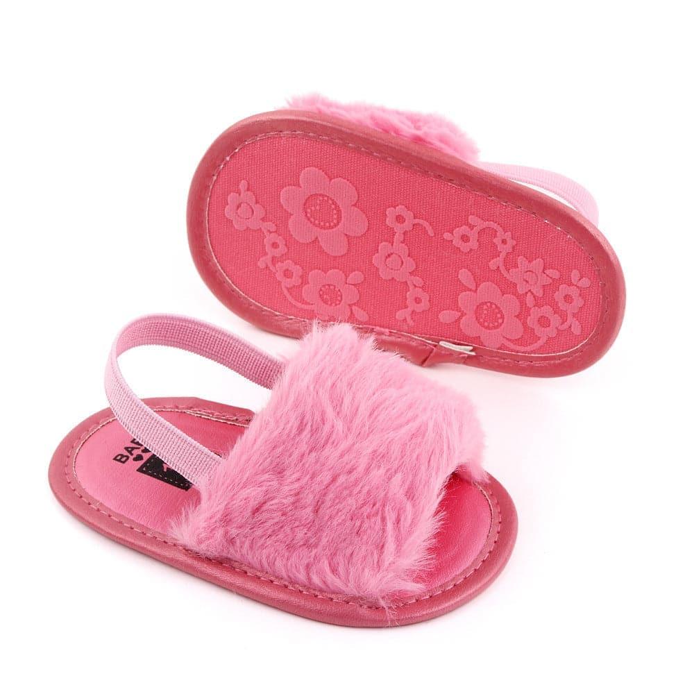 Fluffy PU Baby Sandals - Angelodini