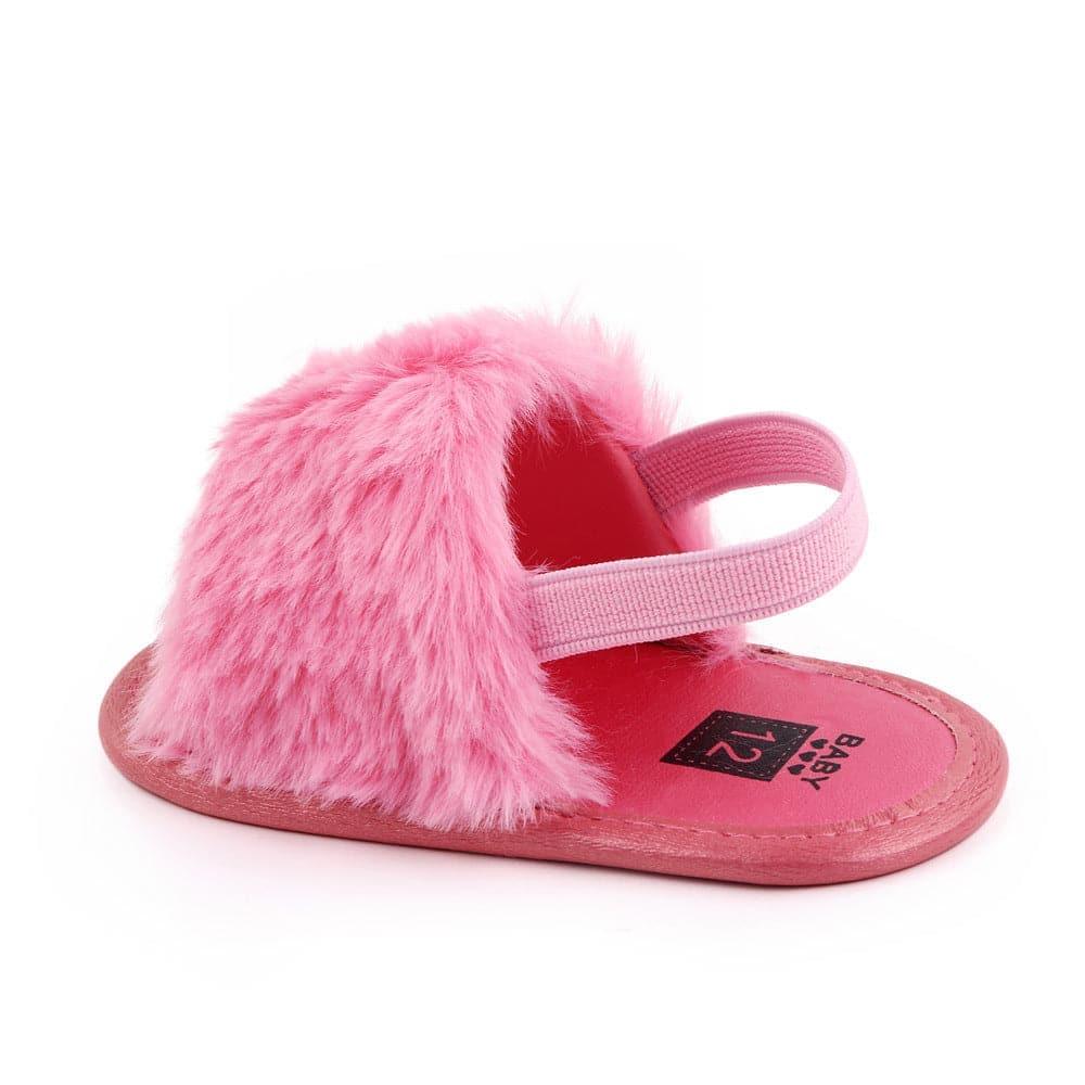 Fluffy PU Baby Sandals - Angelodini