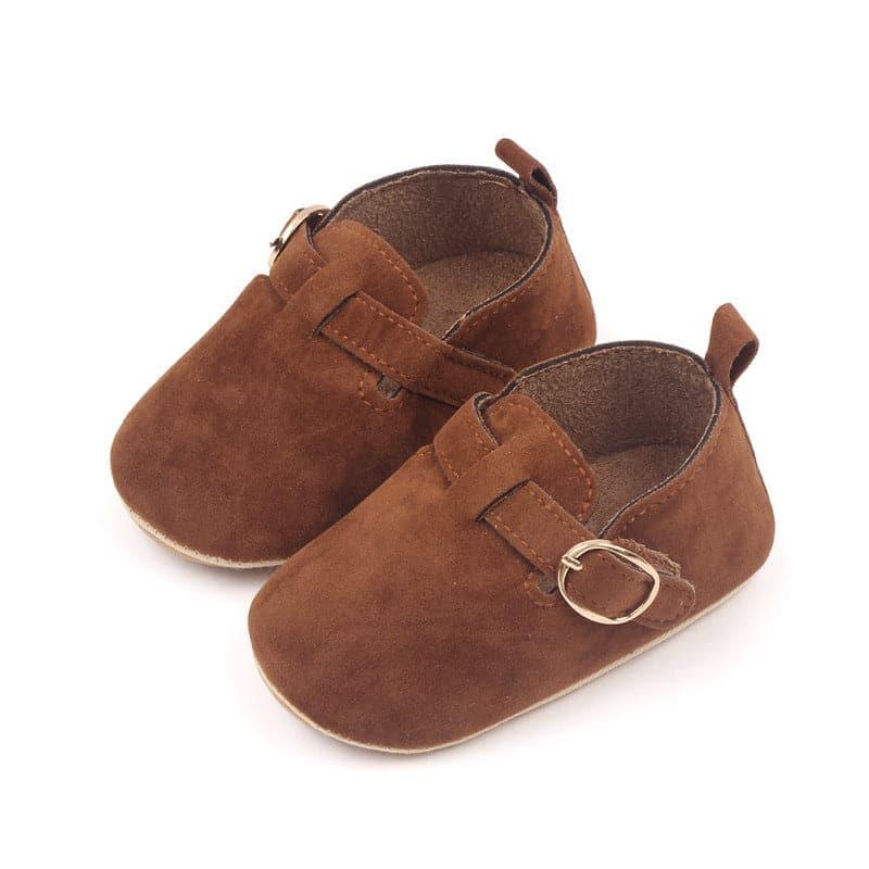 Matte Leather Retro Velcro Toddler Shoes - Angelodini