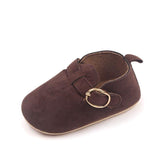 Matte Leather Retro Velcro Toddler Shoes - Angelodini