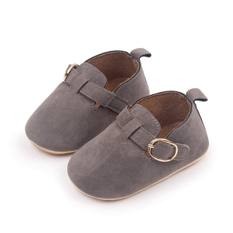 Matte Leather Retro Velcro Toddler Shoes - Angelodini