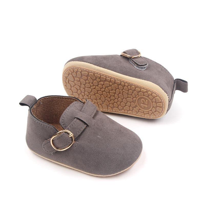 Matte Leather Retro Velcro Toddler Shoes - Angelodini