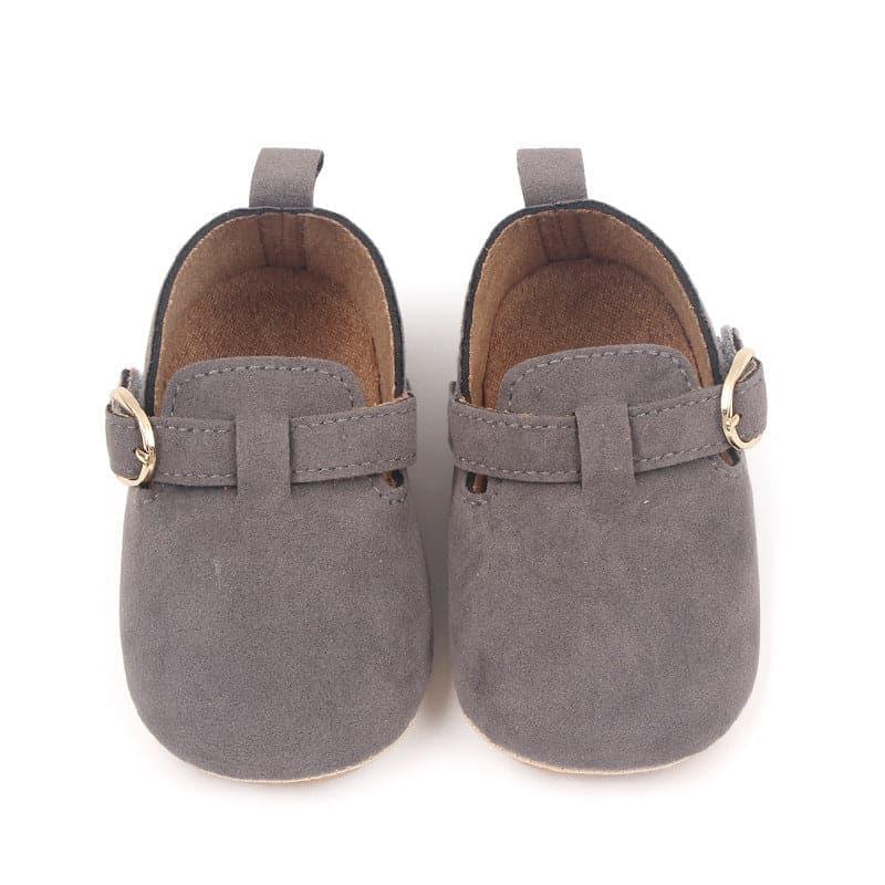 Matte Leather Retro Velcro Toddler Shoes - Angelodini