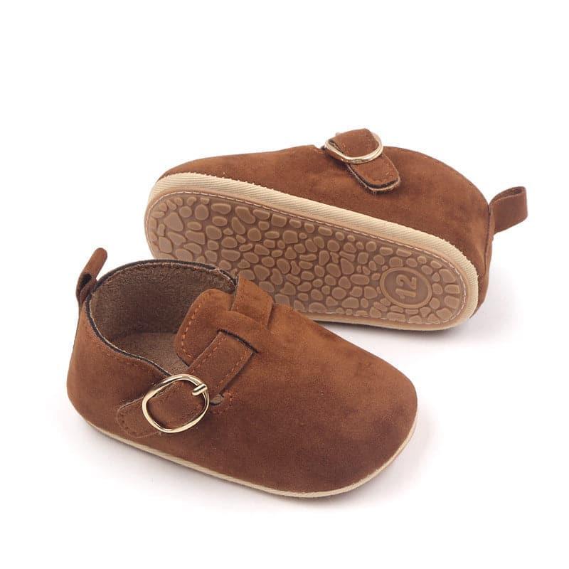 Matte Leather Retro Velcro Toddler Shoes - Angelodini