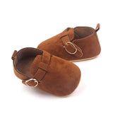 Matte Leather Retro Velcro Toddler Shoes - Angelodini