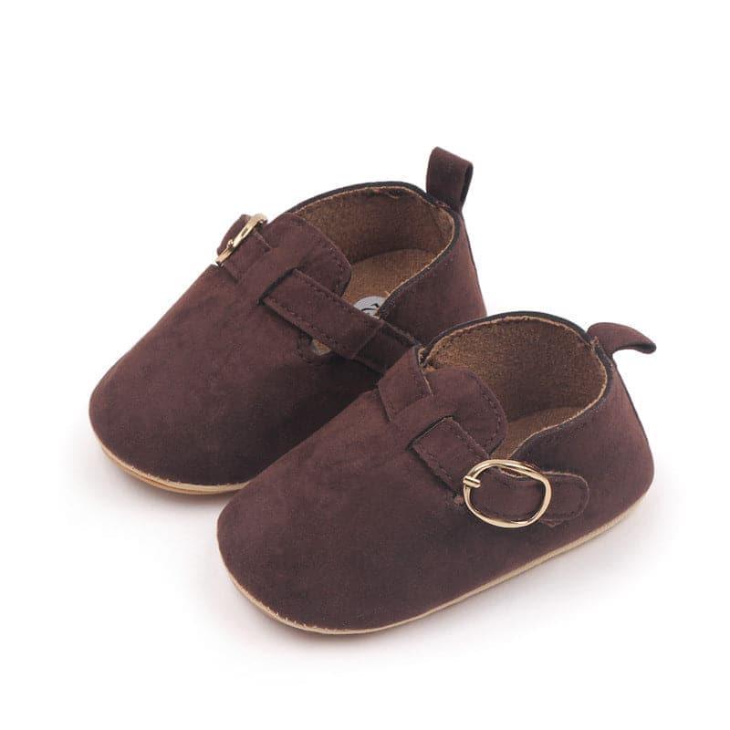 Matte Leather Retro Velcro Toddler Shoes - Angelodini