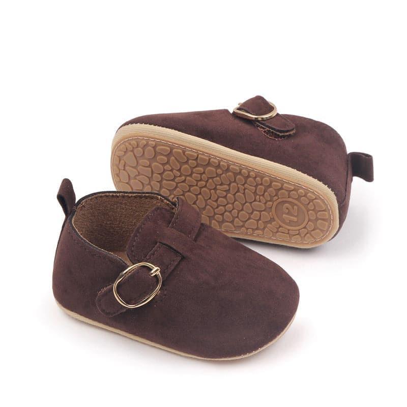 Matte Leather Retro Velcro Toddler Shoes - Angelodini